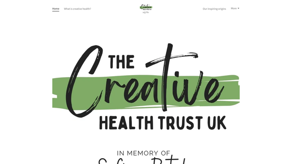 Screenshot of the The Creative Health Trust UK website