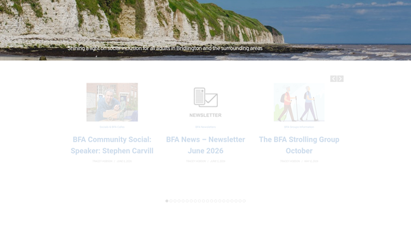 Screenshot of the Bridlington Friends Association website