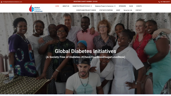 Screenshot of the Global Diabetes Initiatives website