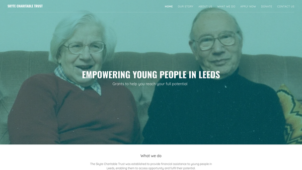 Screenshot of the Thea And Heinz Skyte Charitable Trust website