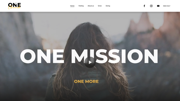 Screenshot of the One Church Lancs website