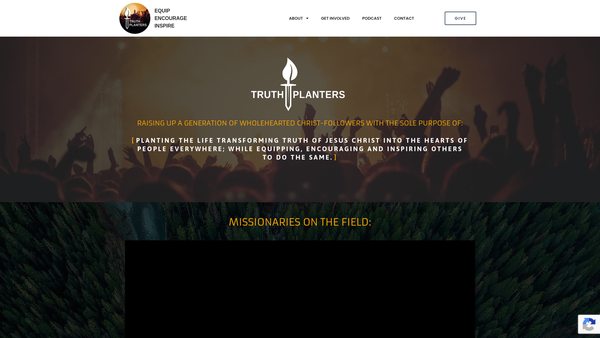 Screenshot of the Truth Planters website