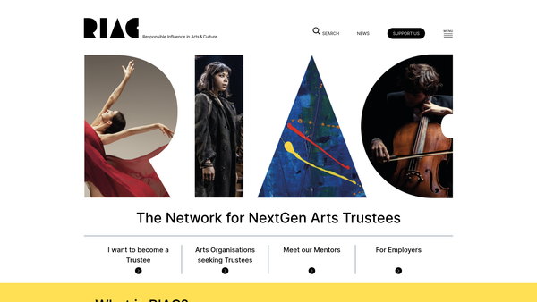 Screenshot of the Riac UK website