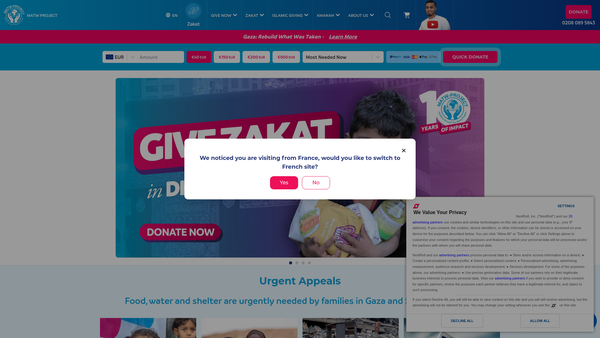 Screenshot of the Matw Project website