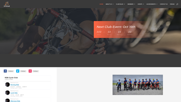 Screenshot of the Rdb Cycle CIO website