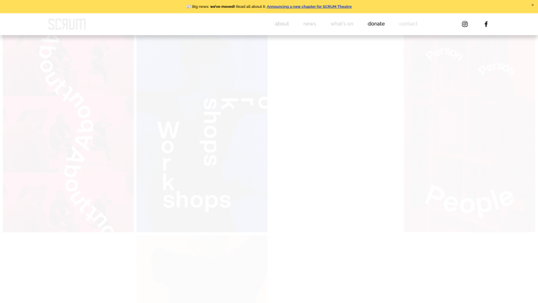 Screenshot of the Scrum Theatre website