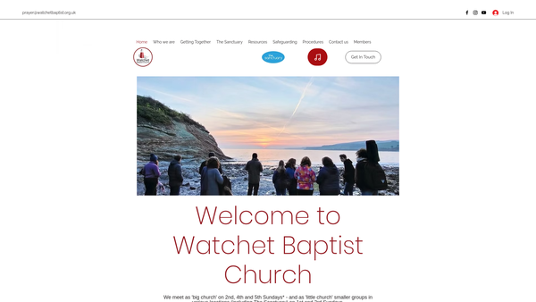 Screenshot of the Watchet Baptist Church website