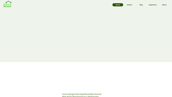 Screenshot of the Marchwood Men's Shed website