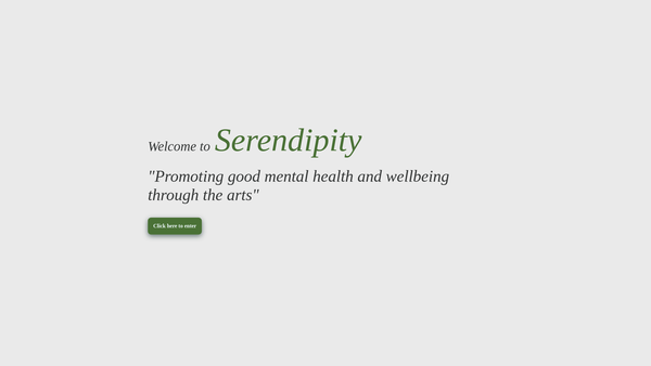 Screenshot of the Serendipity Creative Writers' Group website