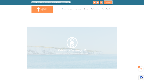 Screenshot of the Celebrate Recovery UK website