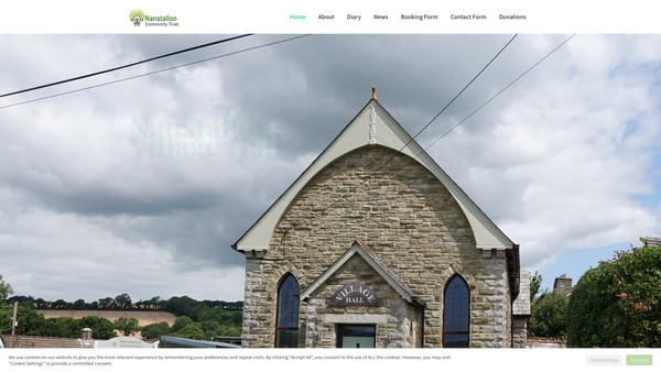 Screenshot of the Nanstallon Community Trust website