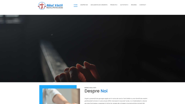 Screenshot of the Biserica Raul Vietii website