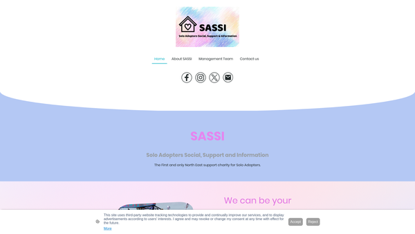 Screenshot of the Sassi website