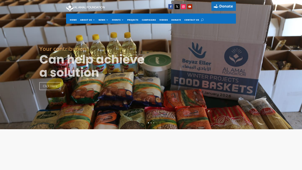 Screenshot of the Al Amal Foundation website