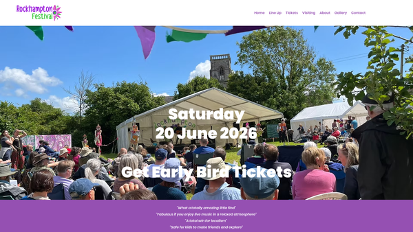 Screenshot of the Rockhampton Folk Festival website