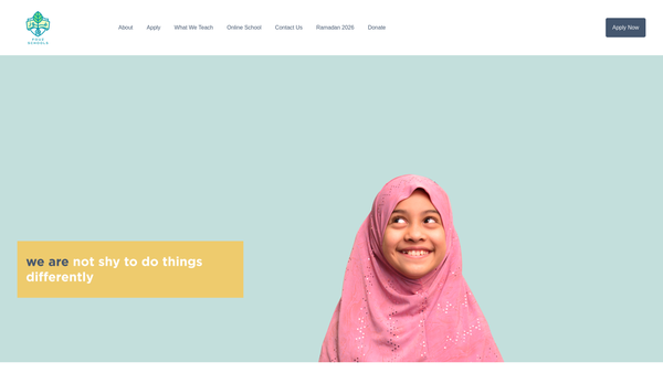 Screenshot of the Fouz Schools website