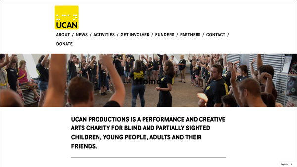 Screenshot of the Ucan Productions website
