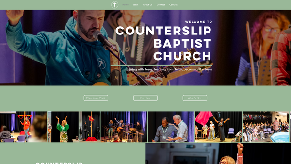 Screenshot of the Counterslip Baptist Church website