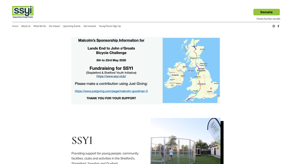 Screenshot of the The Shelford And Stapleford Youth Initiative website