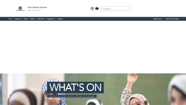 Screenshot of the Fine Foundation website