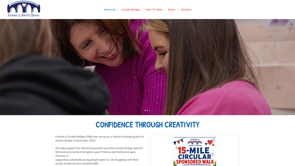 Screenshot of the Friends Of Anstee Bridge website