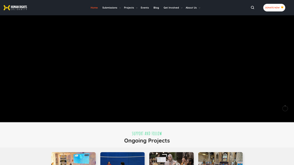 Screenshot of the Human Rights Solidarity website