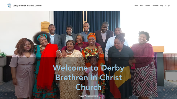 Screenshot of the Derby Brethren In Christ Church website