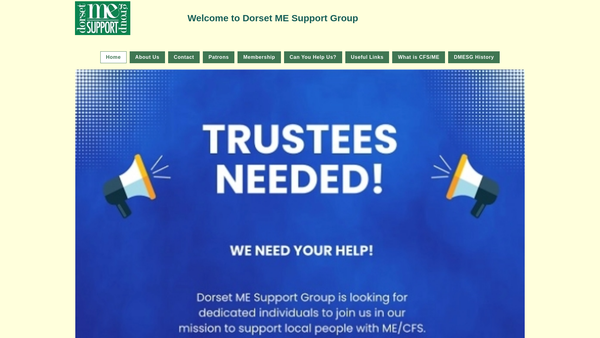 Screenshot of the Dorset ME Support Group website