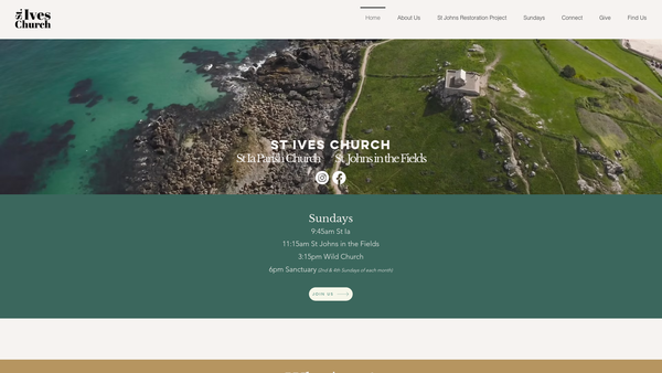 Screenshot of the The Parochial Church Council Of The Ecclesiastical Parish Of St Ia, St Ives (Diocese Of Truro). website