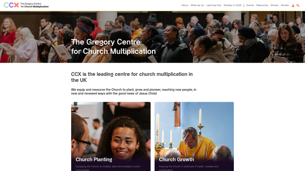 Screenshot of the The Gregory Centre For Church Multiplication website