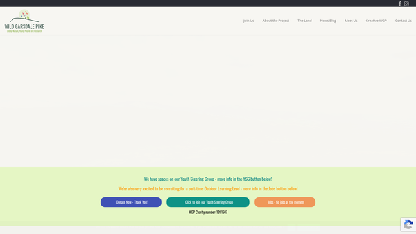 Screenshot of the Wild Garsdale Pike website