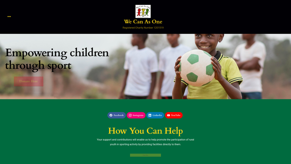 Screenshot of the We Can As One website
