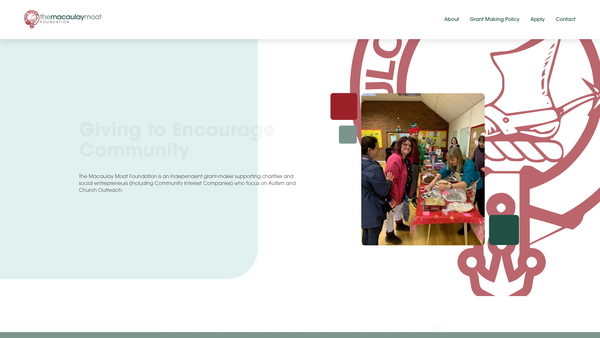 Screenshot of the The Macaulay Moat Foundation website