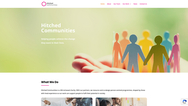 Screenshot of the Hitched Communities Ltd website