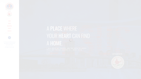 Screenshot of the Immanuel Pentecostal Ministries website