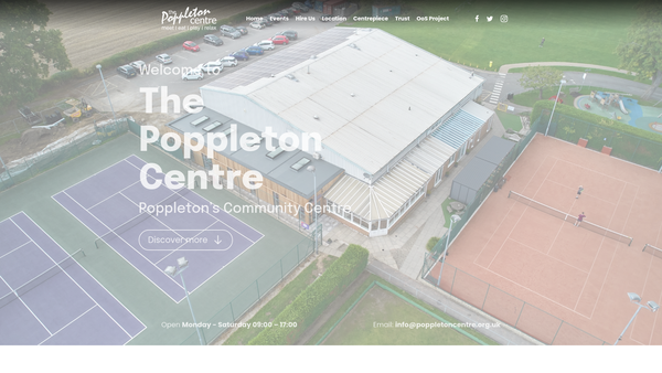Screenshot of the The Poppleton Community Trust website