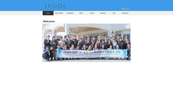 Screenshot of the Europe-Korea Marine And Ocean Engineers Association (Ekmoa) website