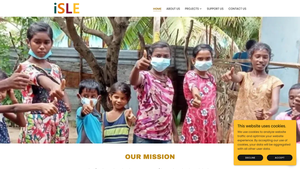 Screenshot of the Isle Implementing Sri Lankan Empowerment website