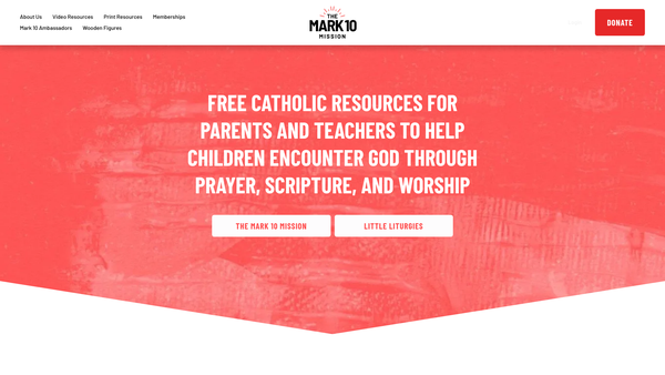Screenshot of the The Mark 10 Mission website