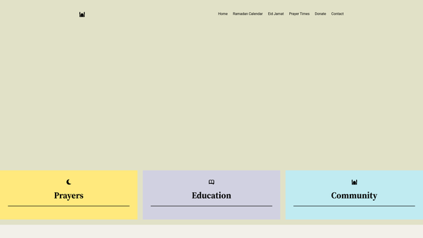 Screenshot of the Shoreditch Masjid And Islamic Cultural Centre website