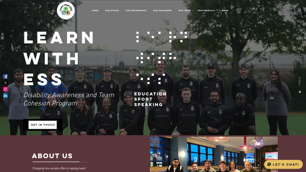 Screenshot of the Learn With Ess Foundation website