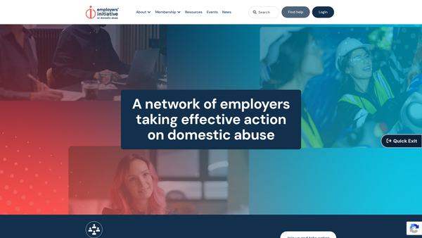 Screenshot of the Employers' Initiative On Domestic Abuse website