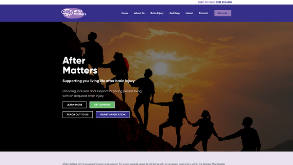 Screenshot of the After Matters website