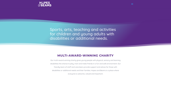 Screenshot of the Hopes And Beams website
