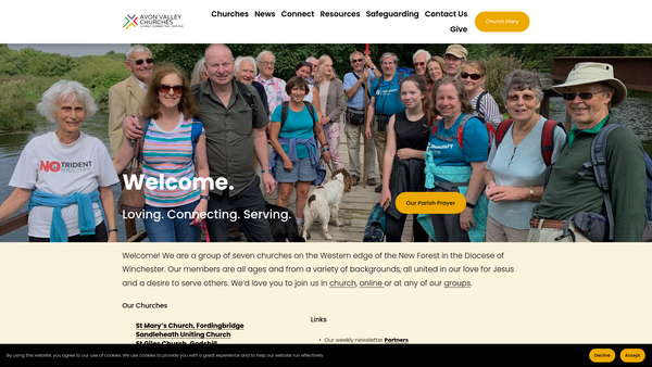 Screenshot of the Ecclesiastical Parish Of Fordingbridge And Hyde And Breamore And Hale With Woodgreen website