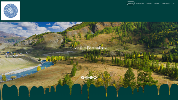 Screenshot of the Save The Permafrost website