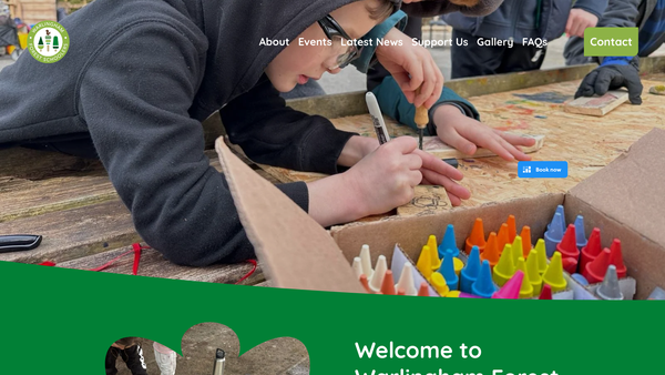 Screenshot of the Warlingham Forest Schoolers website