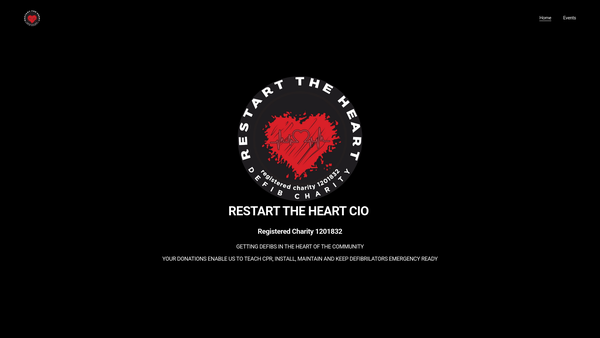 Screenshot of the Restart The Heart CIO website