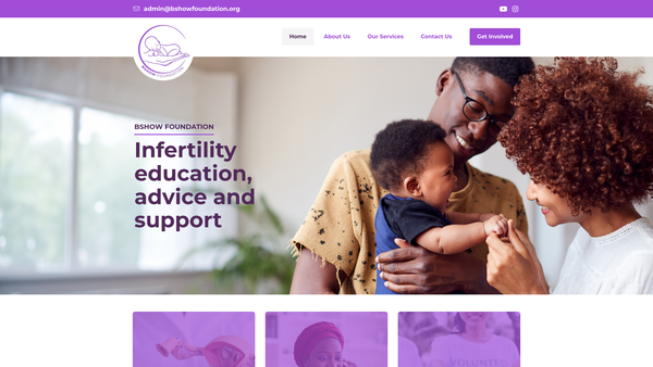 Screenshot of the Bshow Foundation website