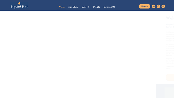 Screenshot of the Brightest Stars website
